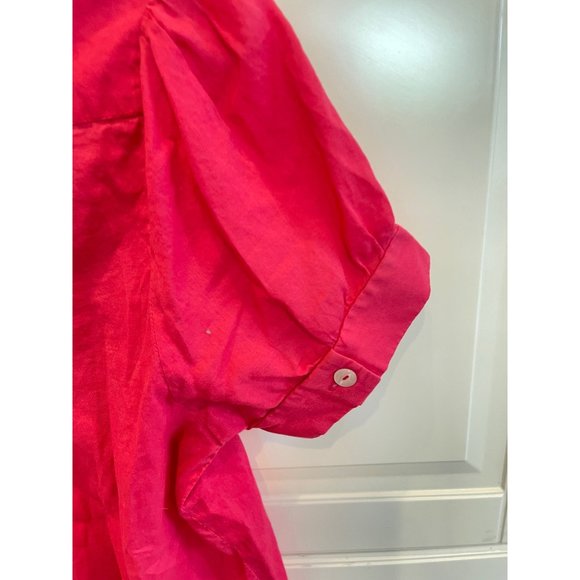 Avanzzo short Sleeve Blouse pink designer collared shirt BR 38 / US S M Size Top - Picture 7 of 13